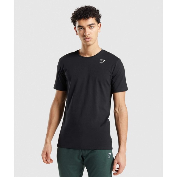 Gymshark Training T-Shirt Mens Black Short Sleeve Athletic Gym Workout Top - Picture 1 of 7